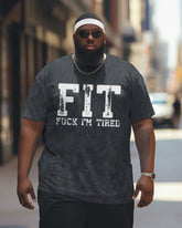 Big Guy's Fit Washed Gym Crew Neck Short Sleeve T-Shirt